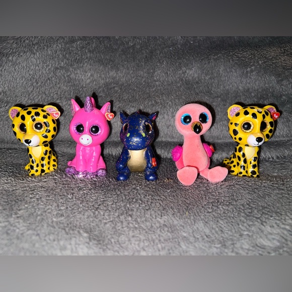Lot of 5 TY Beanie Boos Mini Boo Speckles, Bubblegum, Gilda, Saffire Series 3 - Picture 2 of 15